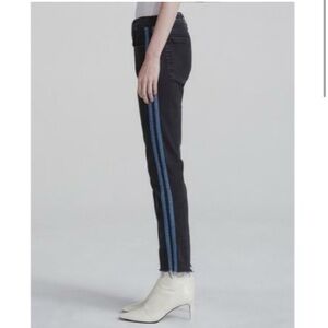 Rag & Bone Navy Staight Leg Jeans with stripe
